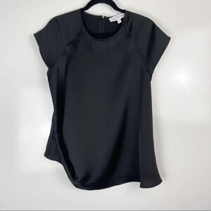 Finders Keepers Black Asymmetrical Blouse Sz S